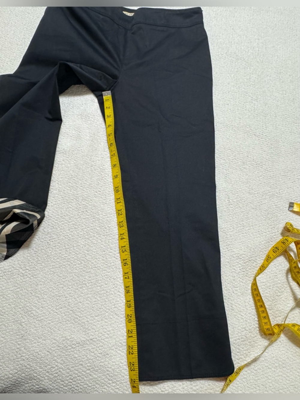 Burberry London Nova Check Cuff Capri Cropped Pants Navy US 8 - Picture 12 of 15